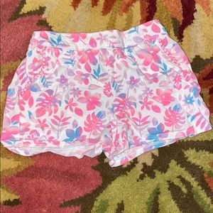 EUC Cute pink flowery Pom Pom shorts